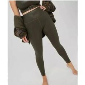 Offline‎ by Aerie Women's The Hugger Crackle Olive Green Leggings Size M